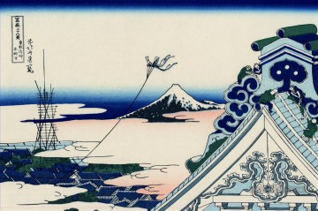  uk - Asakusa Honganji Temple dans la capitale orientale Katsushika Hokusai ukiyoe